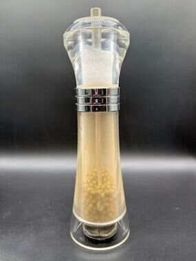 Vintage Olde Thompson Salt Pepper Mill Acrylic Carbon Steel Grinder USA 10”